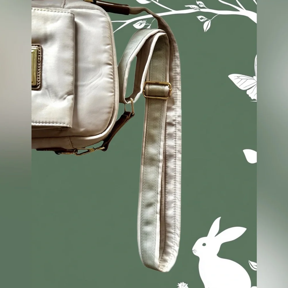 LAUNDRY by Shelli Segal Taupe Nylon Crossbody Bag